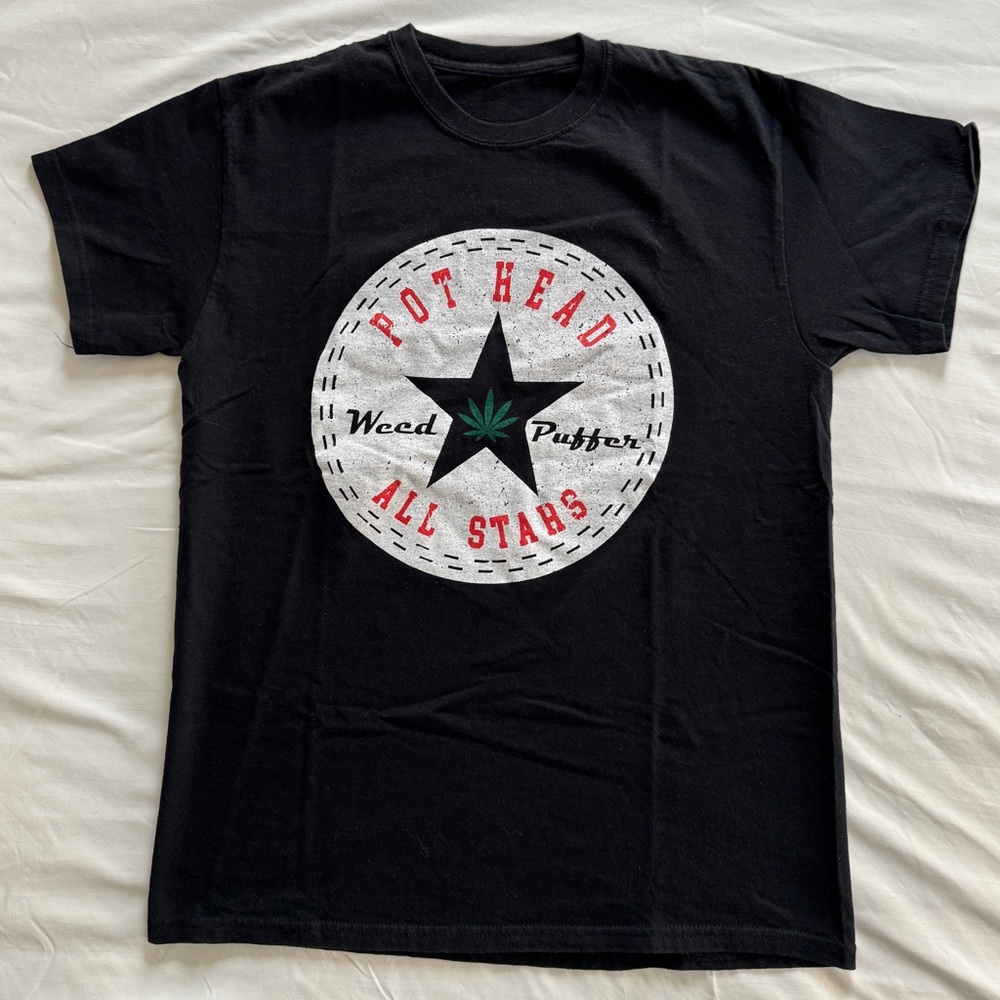 Black Pot Head Weed Puffer Men's T-Shirt